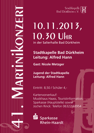Stadtkapelle Martini Plakat 2013 300